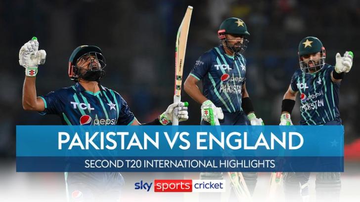 Highlights from the second T20 international between Pakistan and England in Karachi.